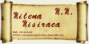 Milena Misirača vizit kartica